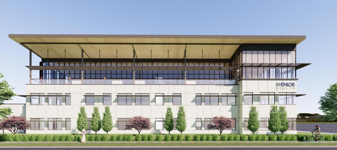 Exterior rendering of Enloe Health's new Comprehensive Cancer Center