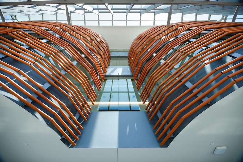Architectural features of the new Health Education Building