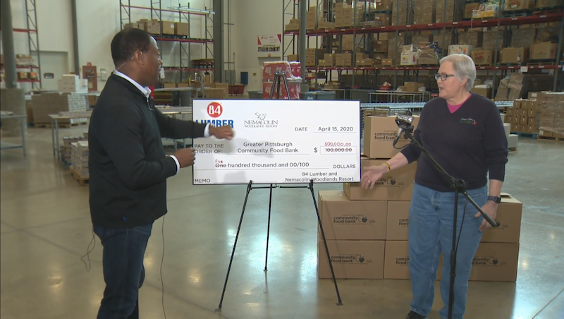 Check for $500,000 to Greater Pittsburgh Community Food Bank