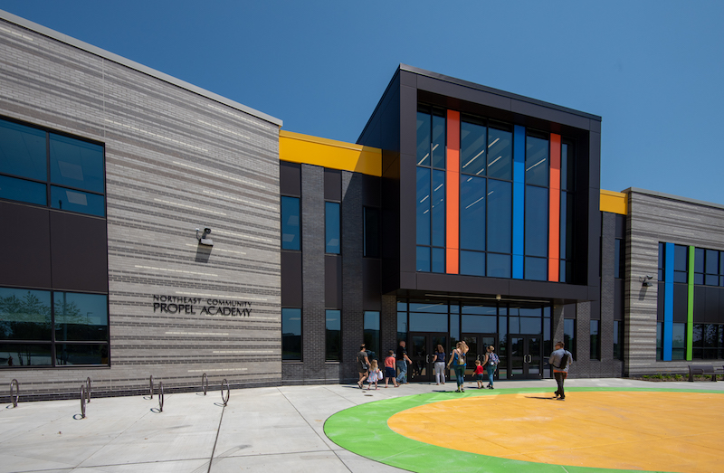 The Northeast Community Propel Academy adds much-needed educational capacity to this section of Philadelphia. Images: Courtesy of Gilbane 