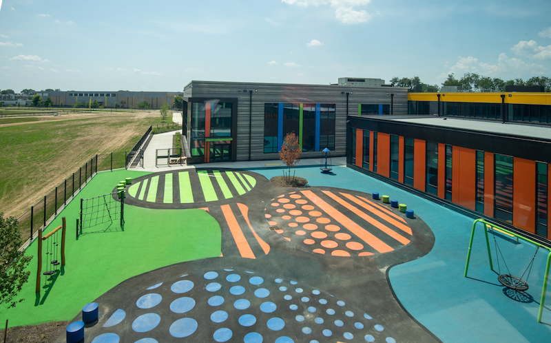 Outdoor playground at Propel Academy
