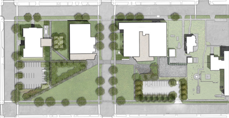 Site layout of Education Village designed by Leo A Daly