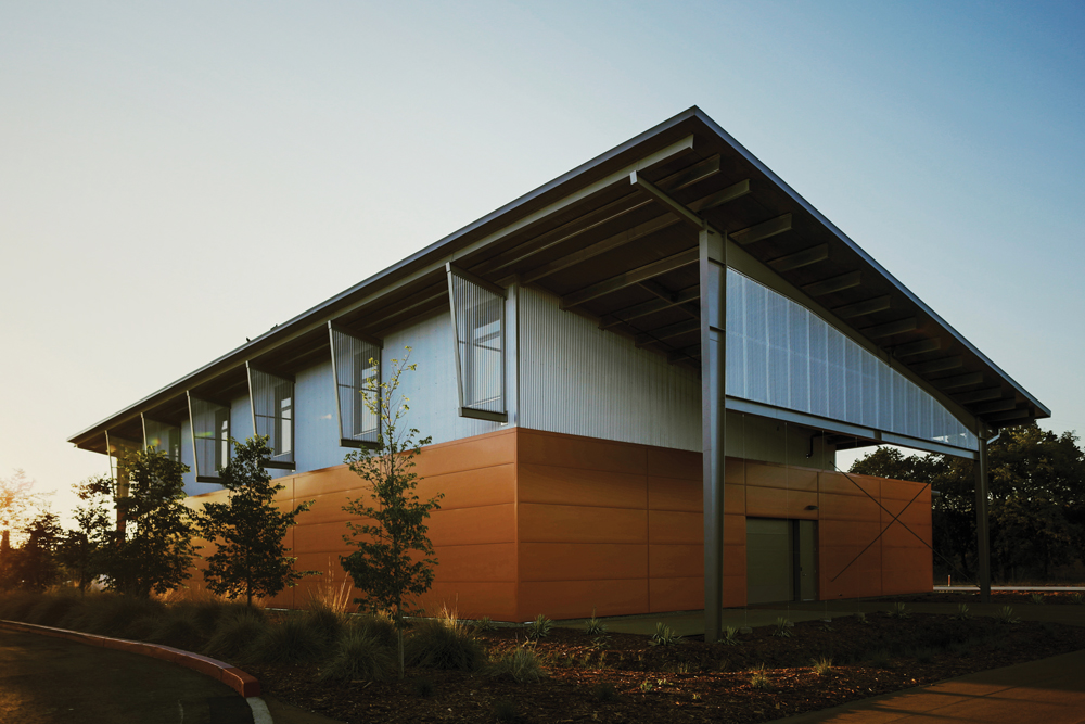 The 8,500-sf Jackson Sustainable Winery Building at the University of California