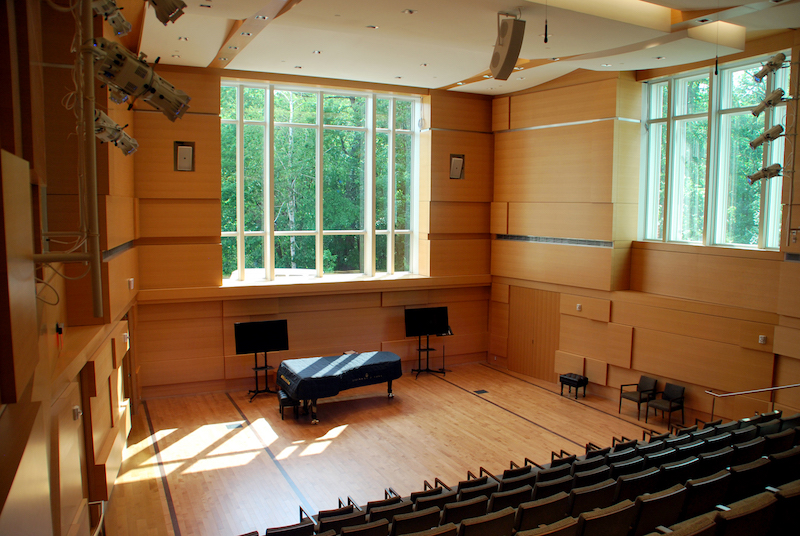 The recital hall in the Rachel Carson Music and Campus Center