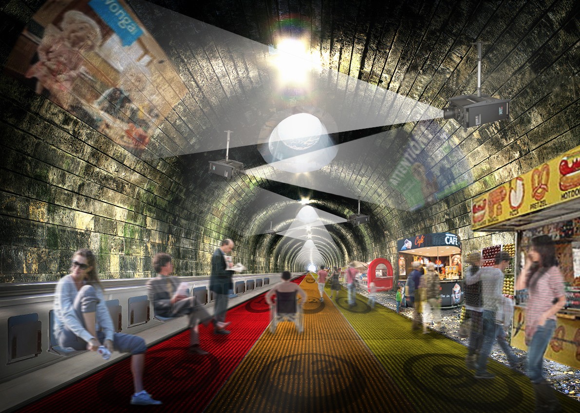 New London Underground plan from NBBJ consists of moving walkway