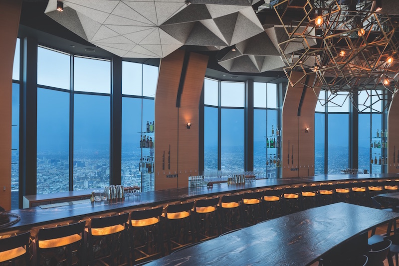 The 71Above restaurant in the U.S. Bank Tower in Los Angeles, which features SageGlass electrochromic glass.