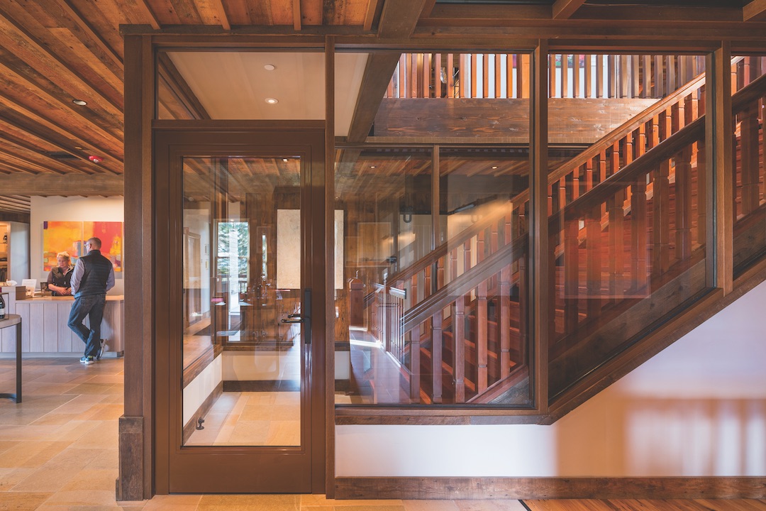 Fireframes timberline series interior glass system