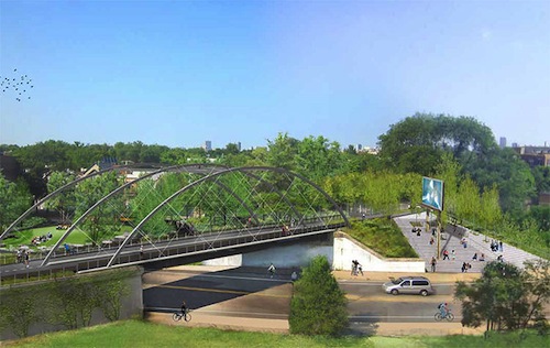 Proposed Milwaukee Avenue Bridge. Courtesy Michael Van Valkenburgh