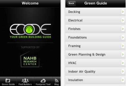 ECODE, ipad app, green certified contractor