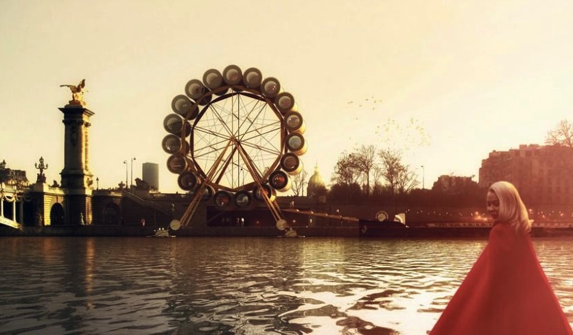 SCAU Architectes design Ferris wheel hotel in Paris