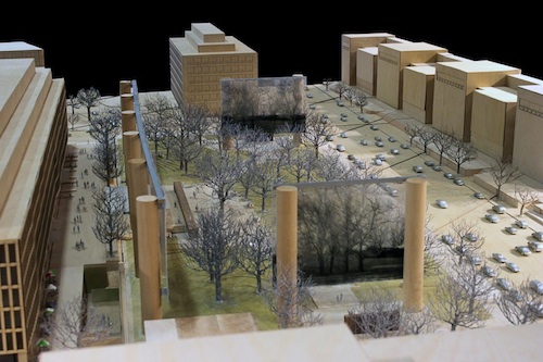 Frank Gehry's model for the Eisenhower Memorial.