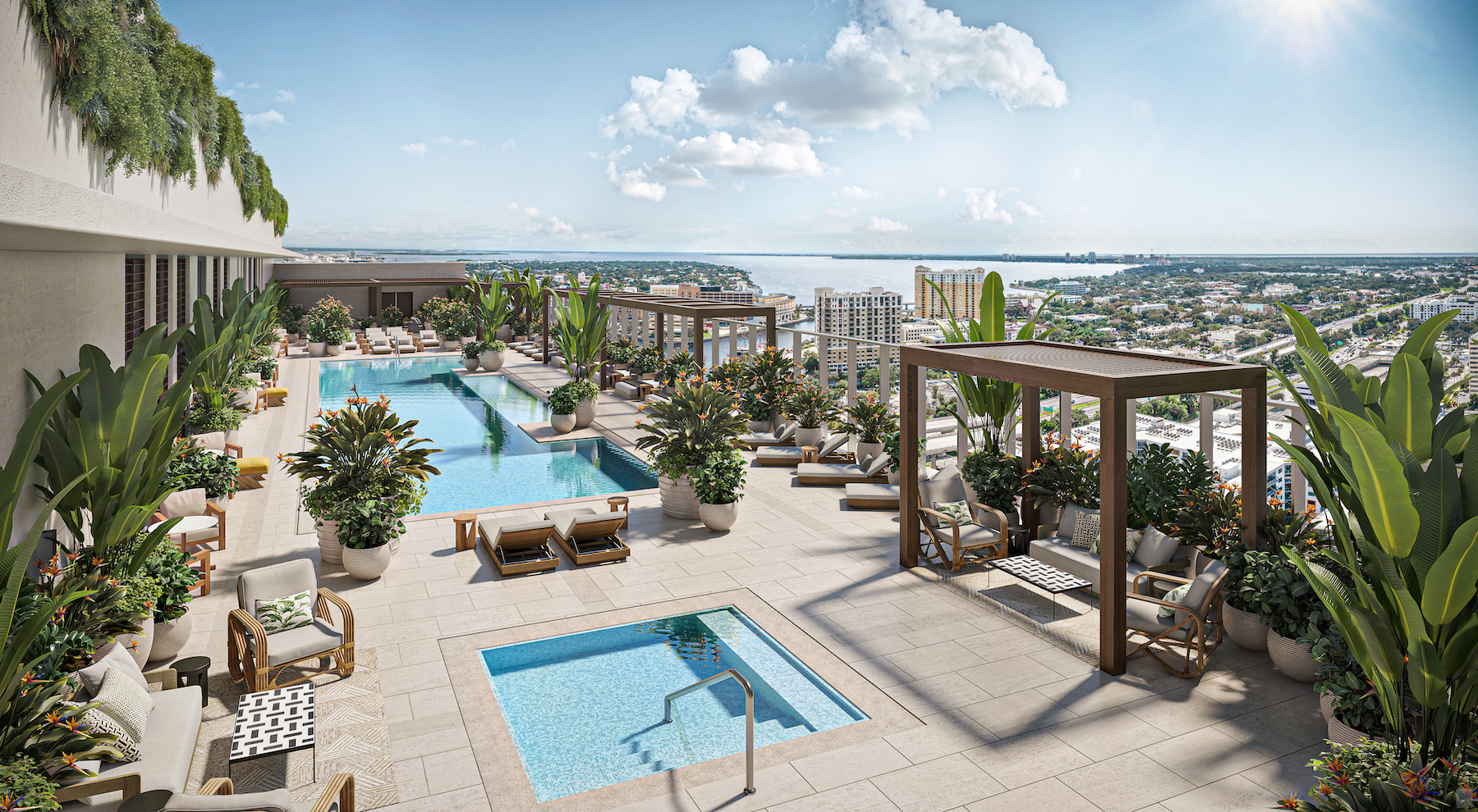 rooftop pool at Pendry Residences