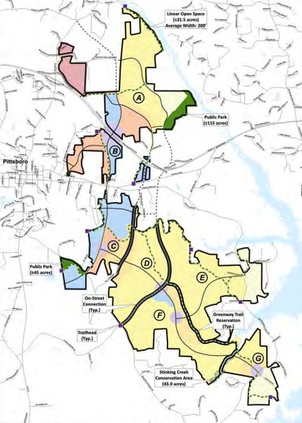 Chatham Park plan, courtesy Pittsboro.gov