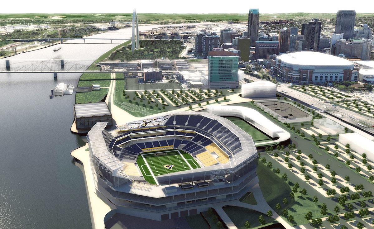 New HOK designs for St. Louis NFL stadium unveiled