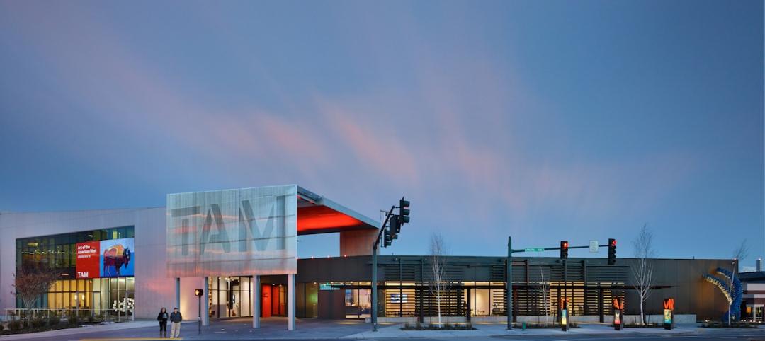 Tacoma Art Museum's new wing features sun screens that operate like railroad box car doors