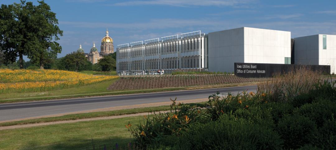 The Iowa Utilities Board/Office of Consumer Advocate building, in Des Moines, ea