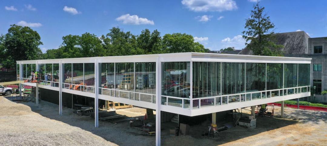 Mies Building for the Eskenazi School of Art, Architecture + Design exterior under construction