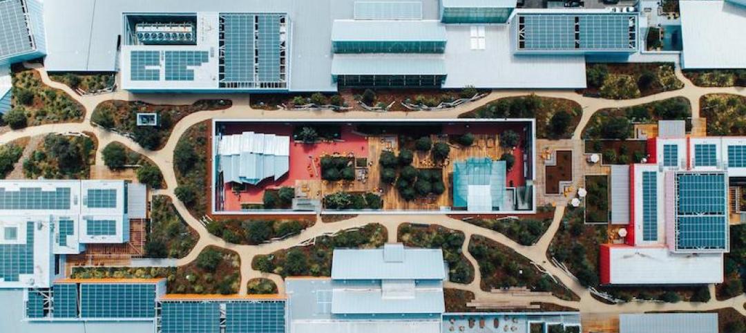 Aerial view of MPK 21 green roof