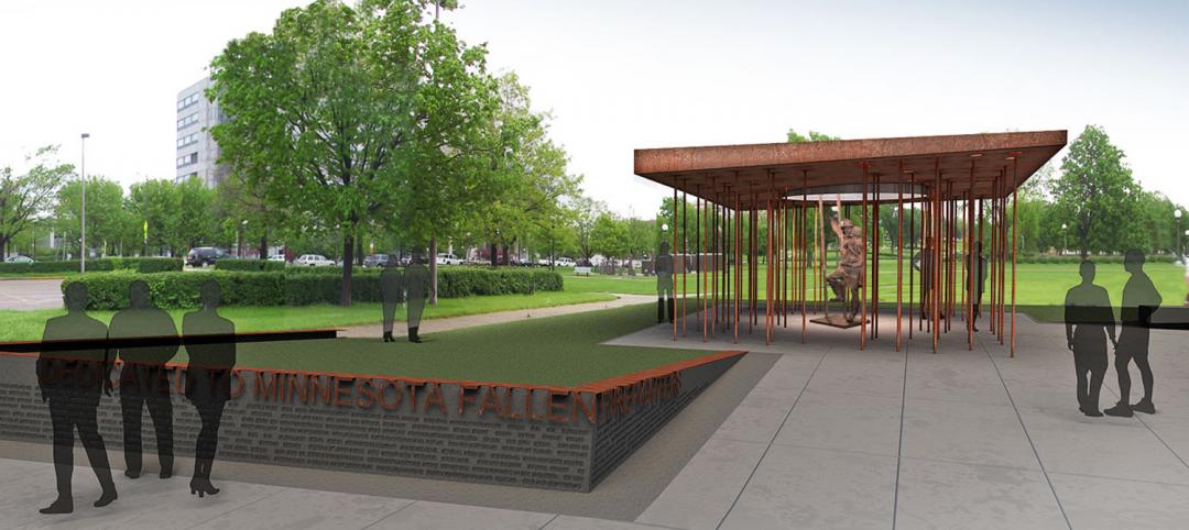 The 6,000-square-foot Minnesota Fallen Firefighters Memorial incorporates severa