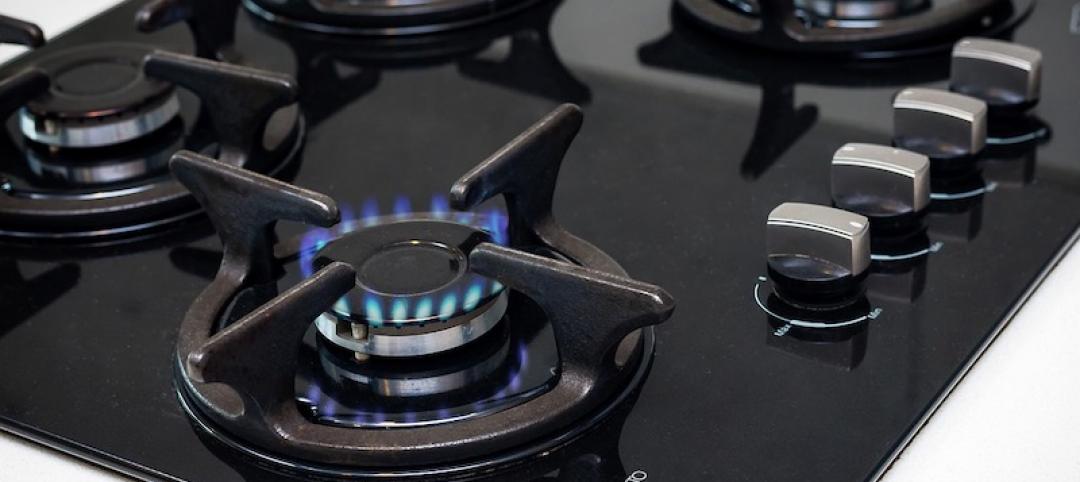 gas stove with flame
