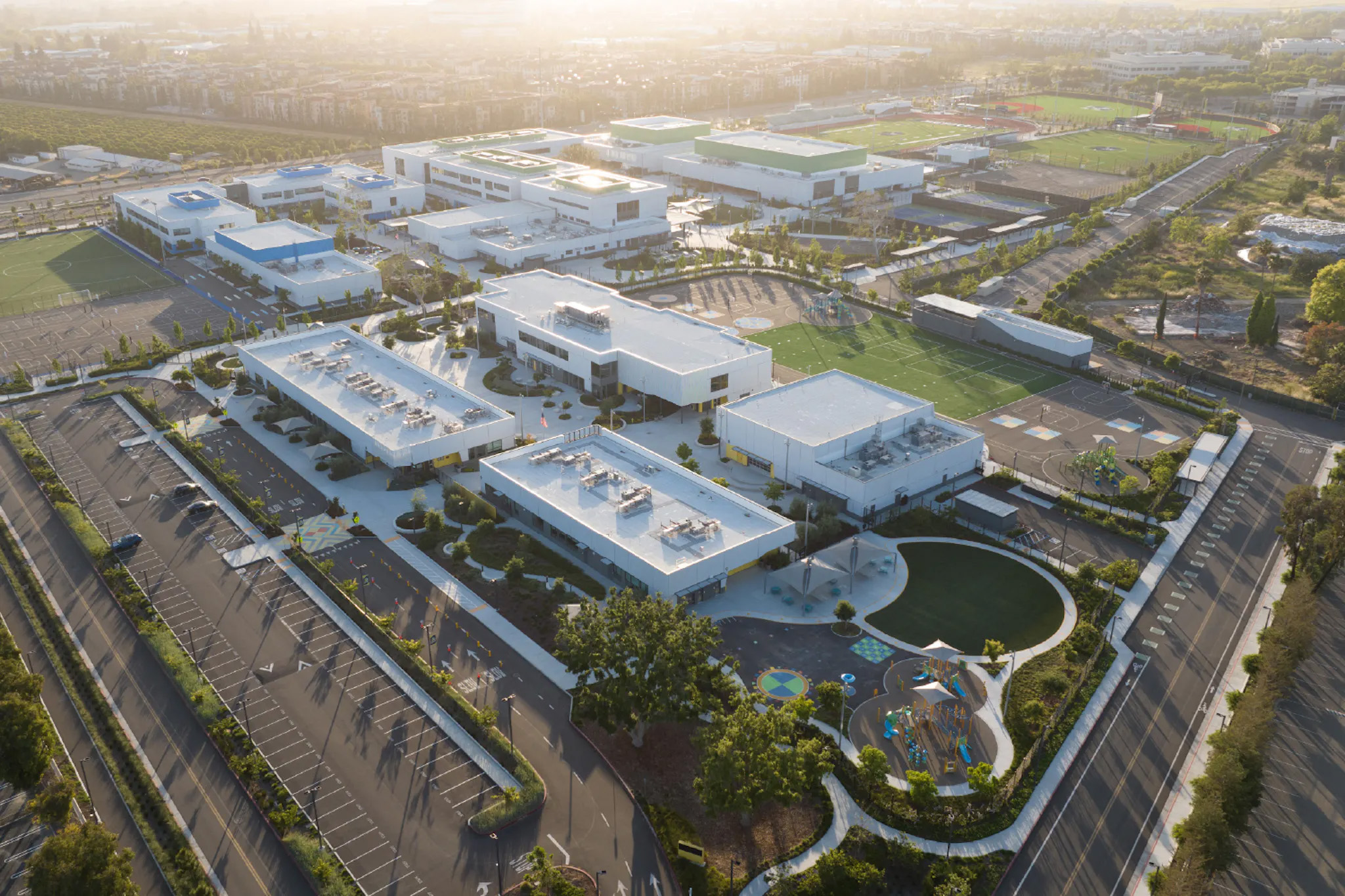 Smart Campus schools aerial view