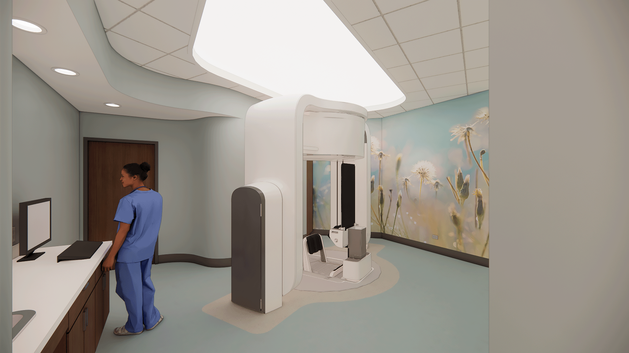 Concept rendering of a proton therapy vault