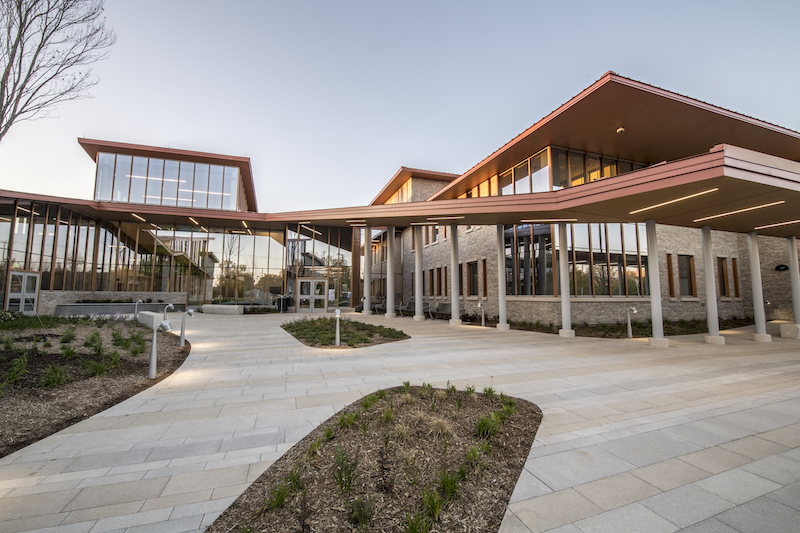 Child-specific mental health center features design elements to support