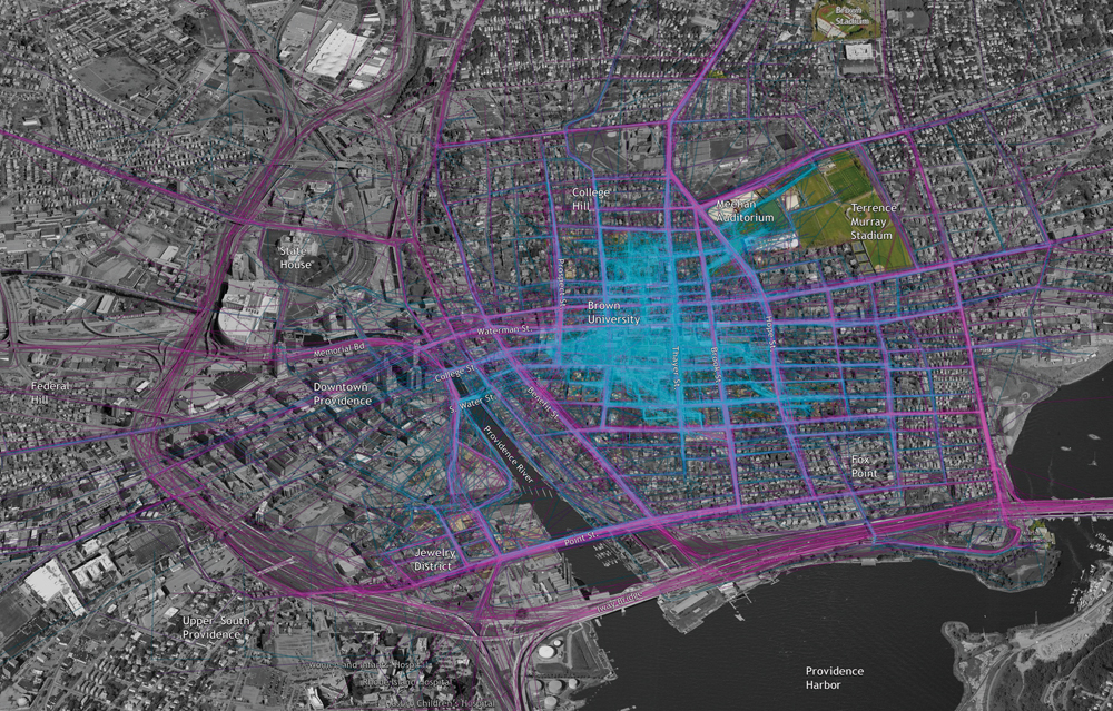 Sasaki Associates used detailed network visualizations like this traffic flow pa
