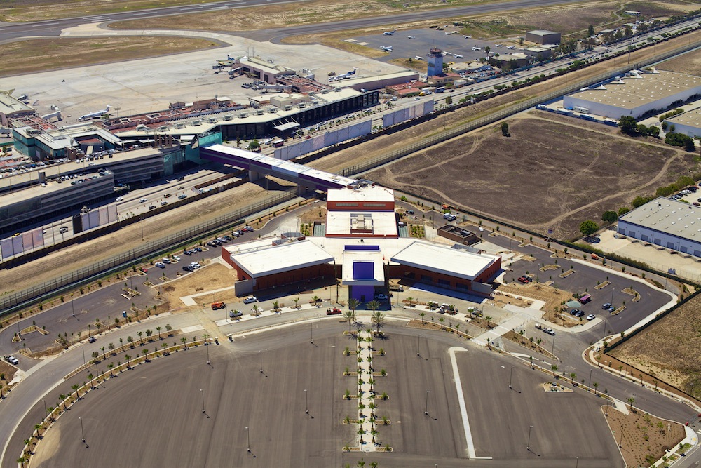 Skybridge connects a terminal and airport on each side of the U.S.-Mexico border