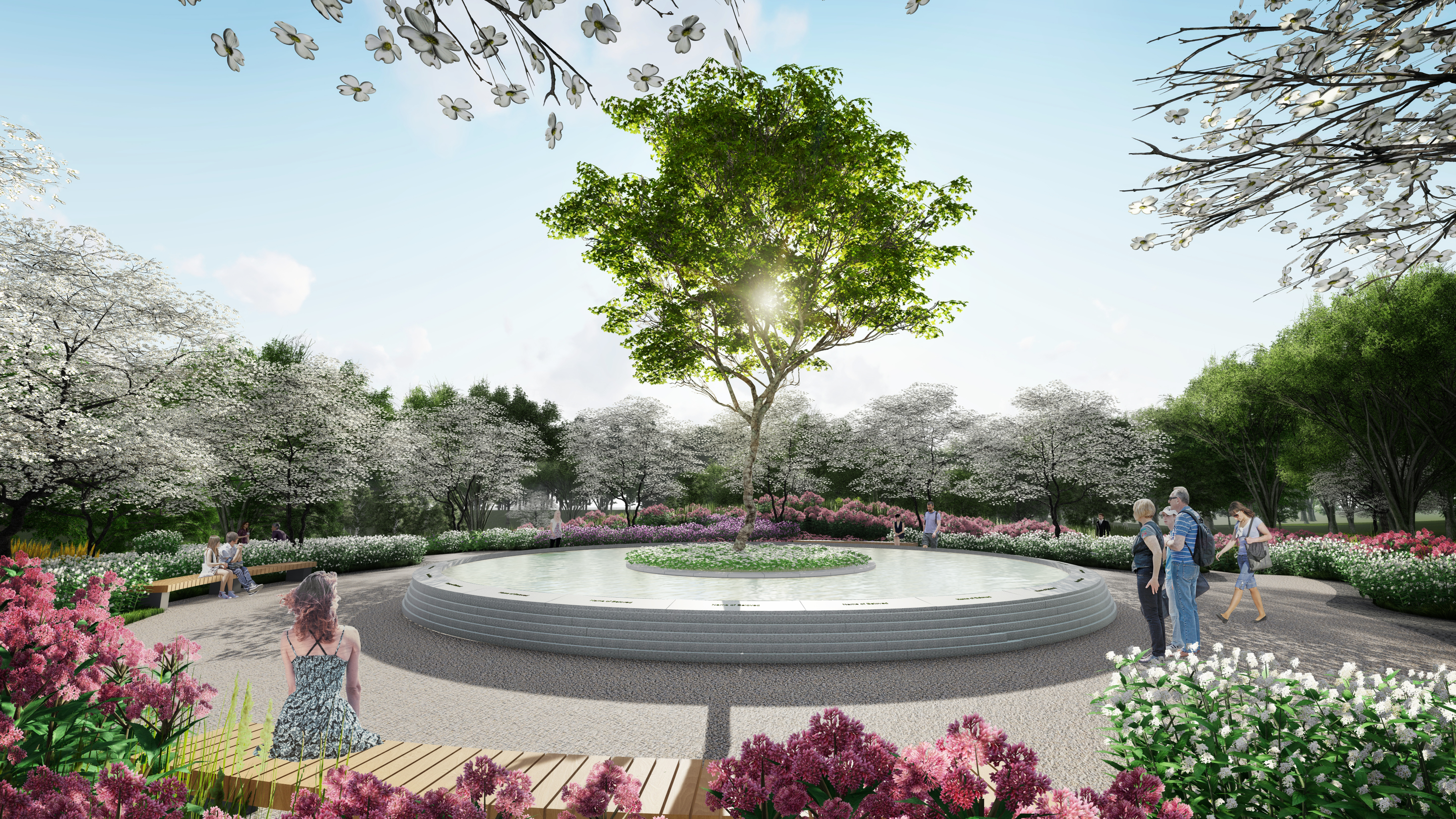 The Clearing water feature by SWA Group