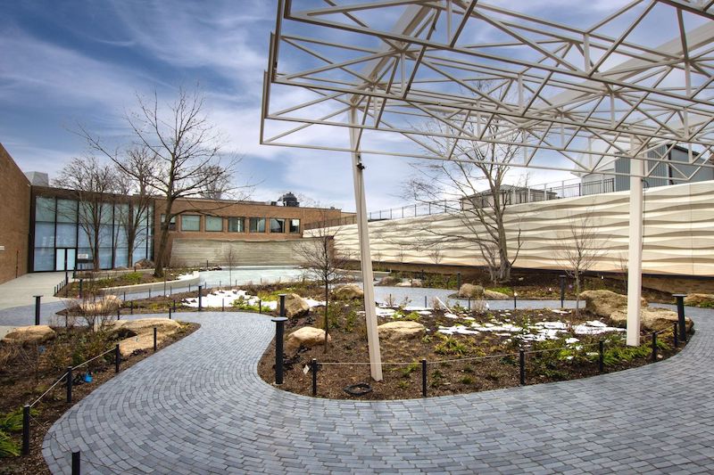  A remade environmental courtyard that opened last year at Cleveland's Natural History museum
