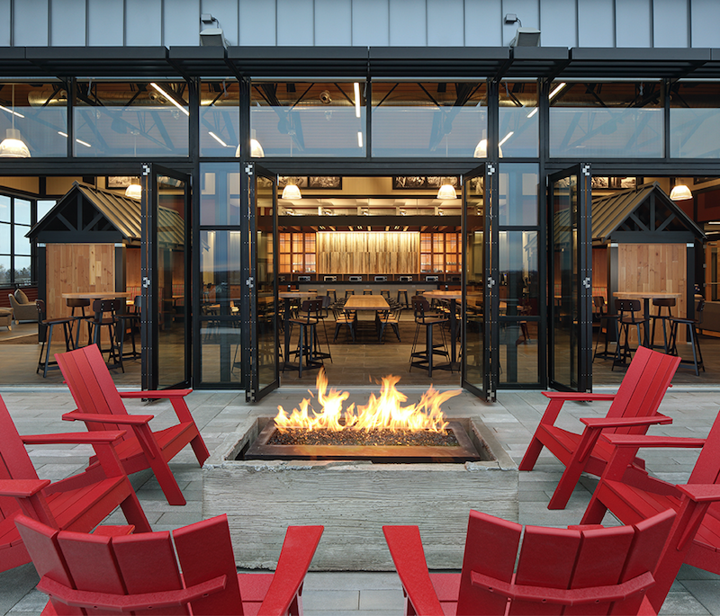 Duluth HQ outdoor patio and firepit