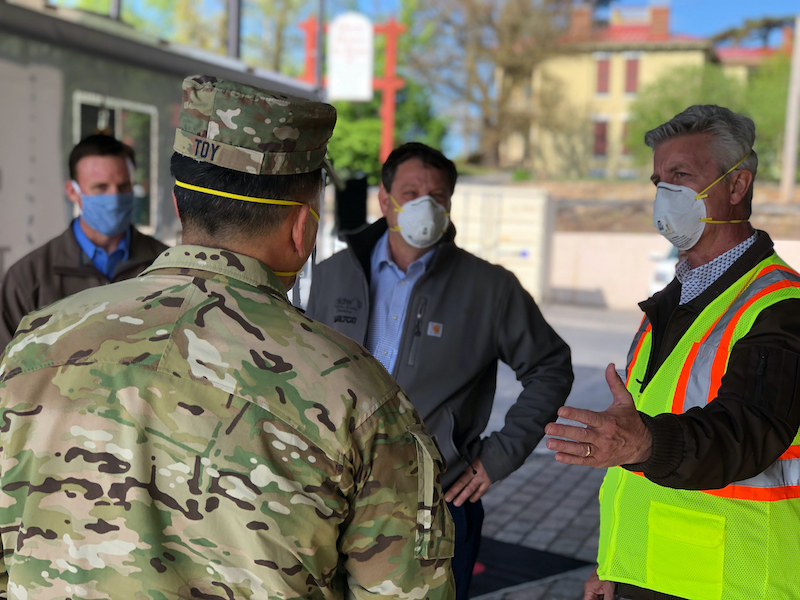 USACE general Mark Toy briefed by Tarlton Corp. officials