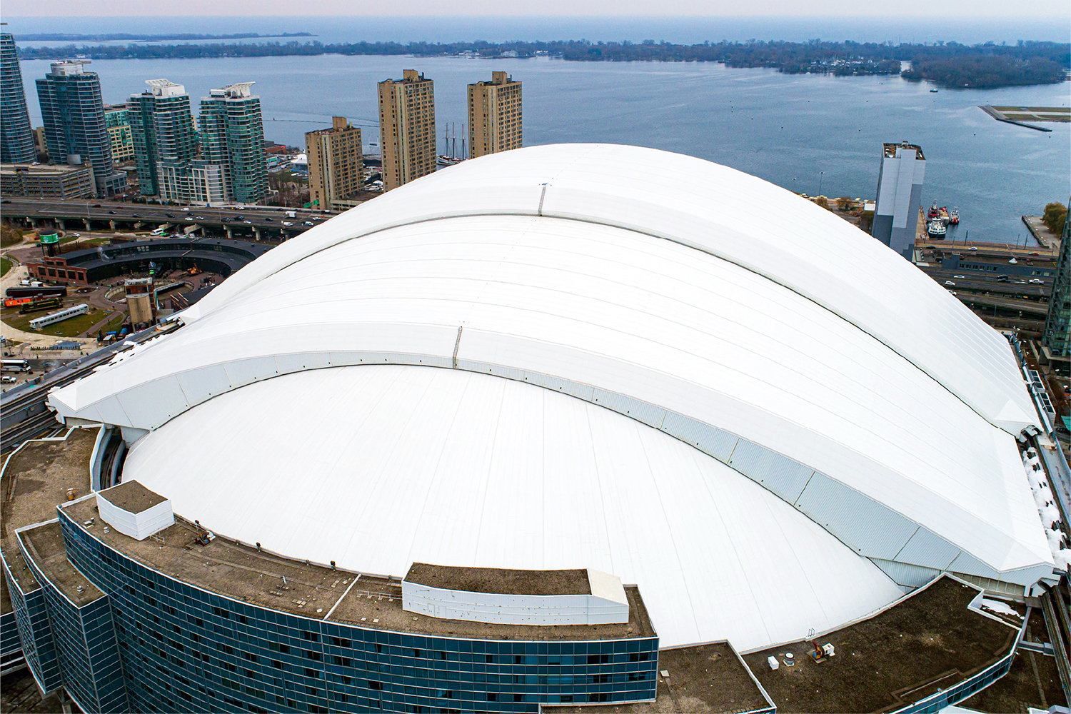 Rogers Centre’s new vinyl roof needed to meet core sustainability principles.