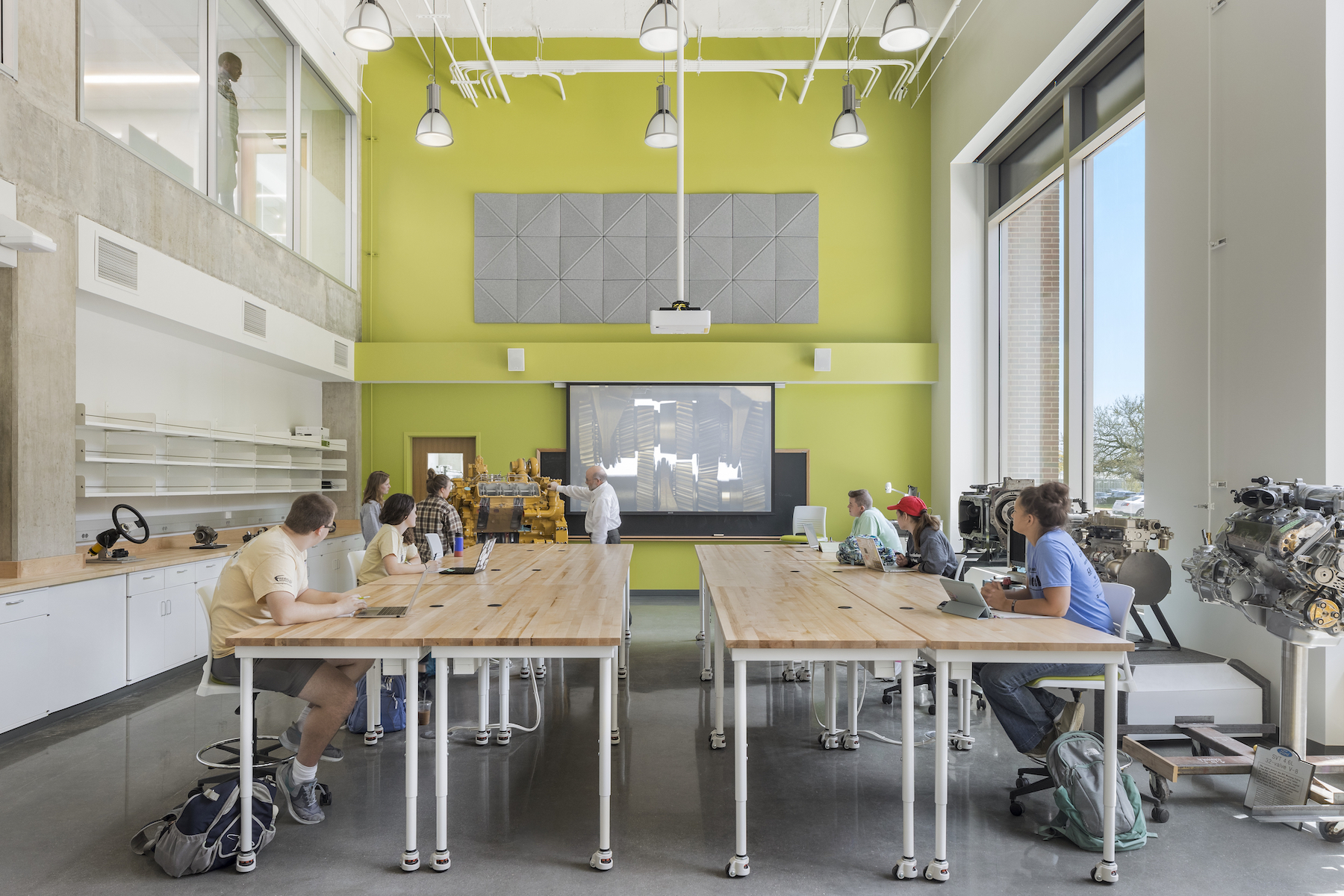Is air quality the next hot campus amenity? Pictured: Engineering lab space at Purdue University’s newly renovated and expanded Agricultural and Biological Engineering Building. Photo: © 2021 Feinknopf Photography/Brad Feinknopf, courtesy Flad Architects 