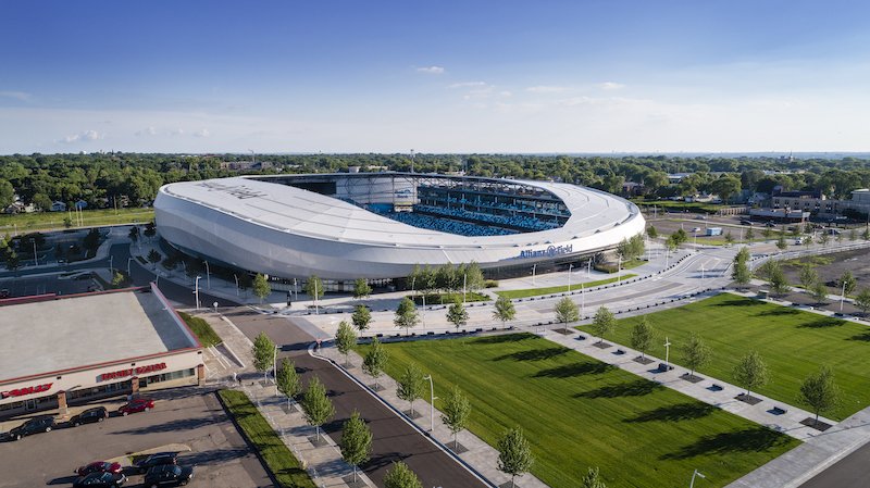 Allianz Field aerial during the day