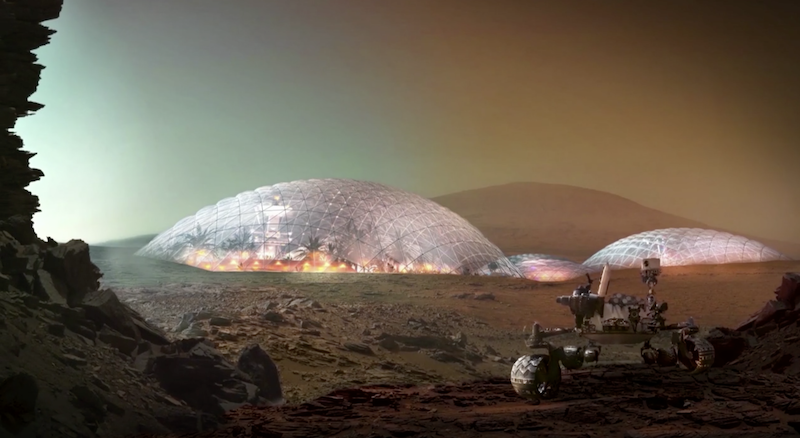 Mars Science City prototype exterior by BIG