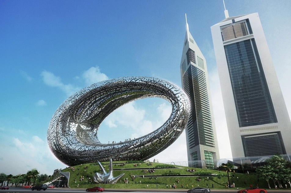 A giant, silver loop in Dubai will house the Museum of the Future