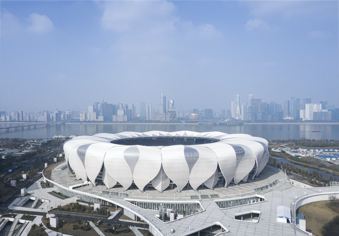 the 80,000-seat Hangzhou Sports Park Stadium in China. 
