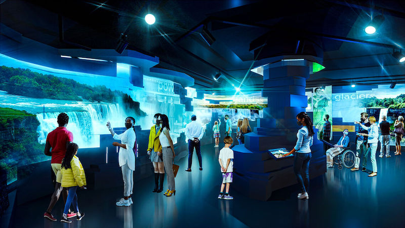 Niagara Falls Visitor Center interior exhibits