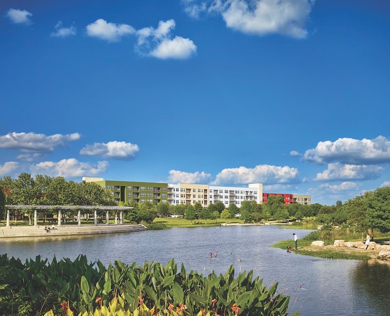 The five-story, 230,000-sf Mueller Multifamily residences in Austin, Texas