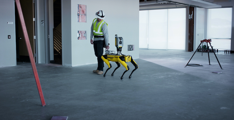 PFFtag Spot robot on site walk