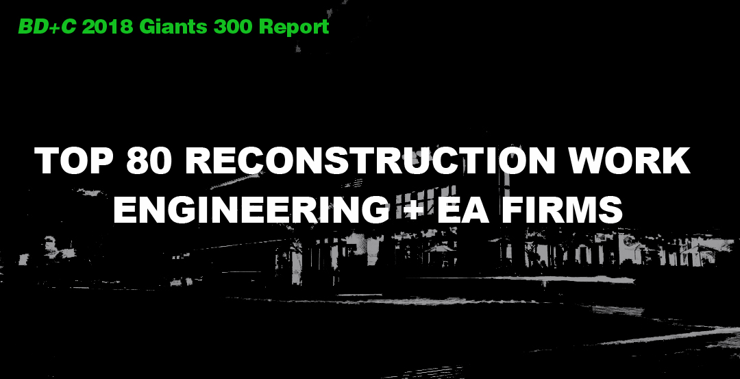 Top 80 Reconstruction Work Engineering + EA Firms [2018 Giants 300 Report]