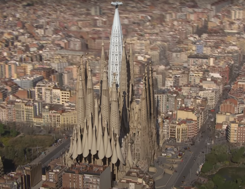 Rendering of the completed Sagrada Familia 
