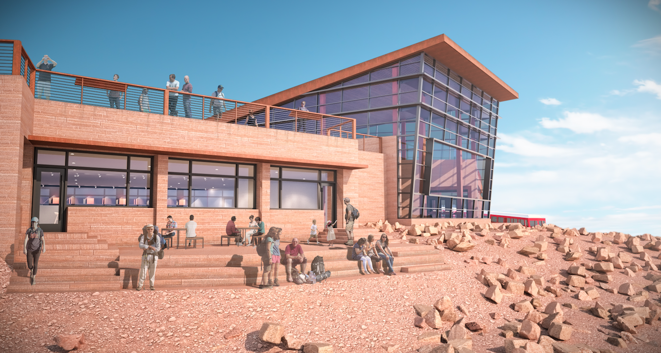 Pikes Peak visitor complex will appear carved into the mountainside, at 14,115 feet  