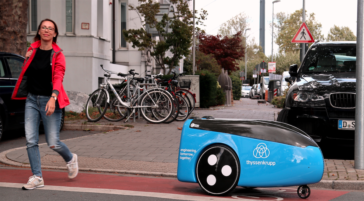 thyssenkrupp tests self-driving robot for ‘last mile’ delivery of elevator parts