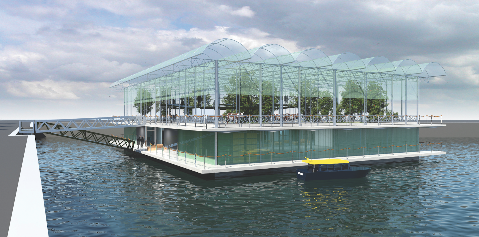 Merwehaven Harbor in Rotterdam will be home to the world’s first floating farm.