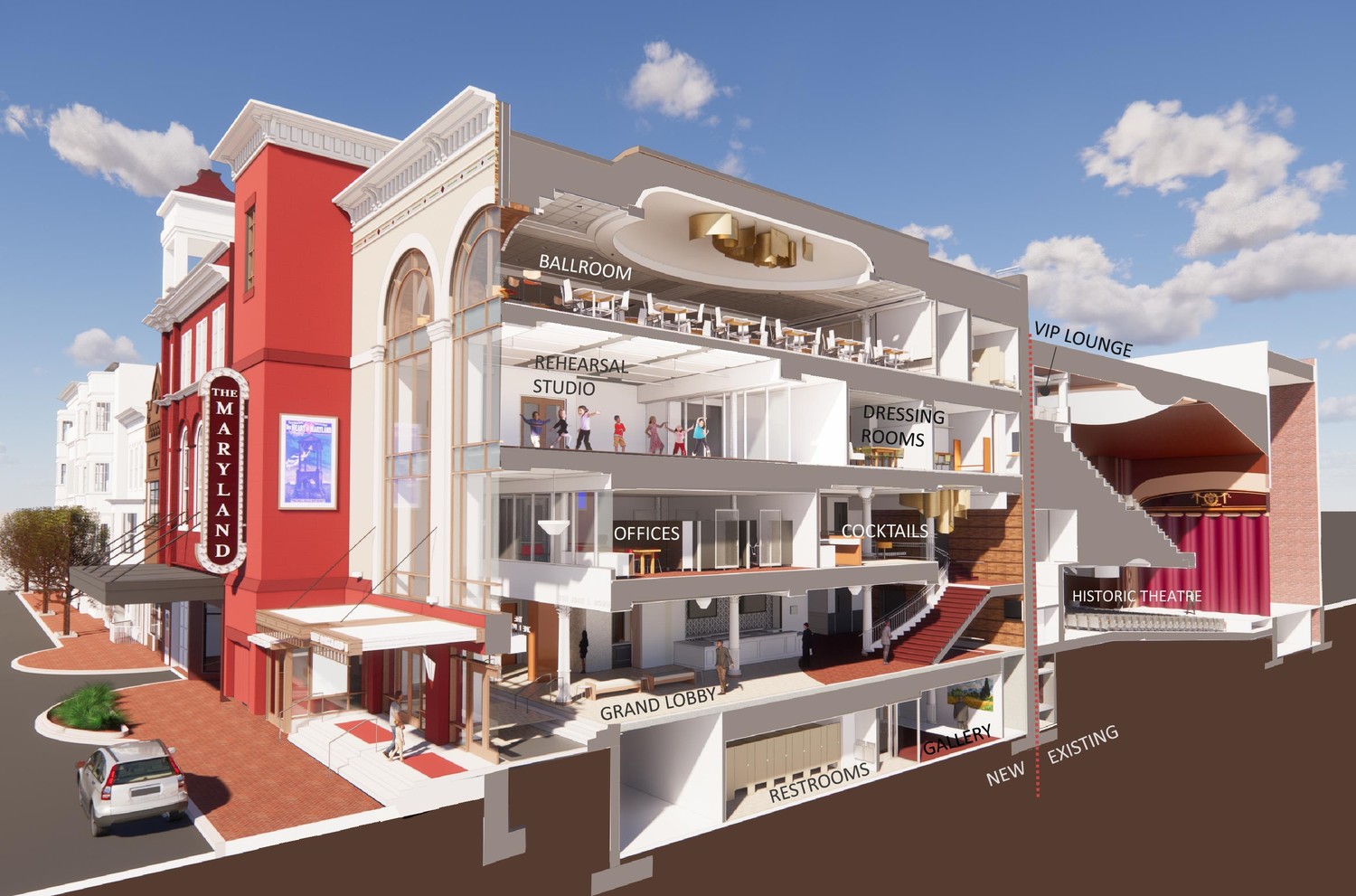 Maryland Theatre cross-section