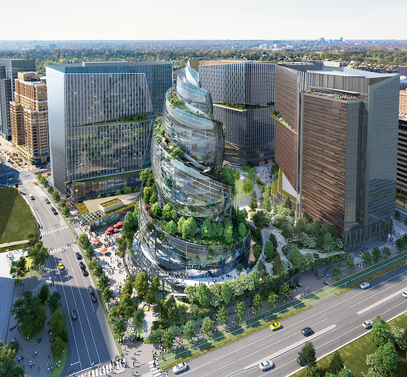 The Helix, one of three buildings planned for Amazon's Virginia HQs.