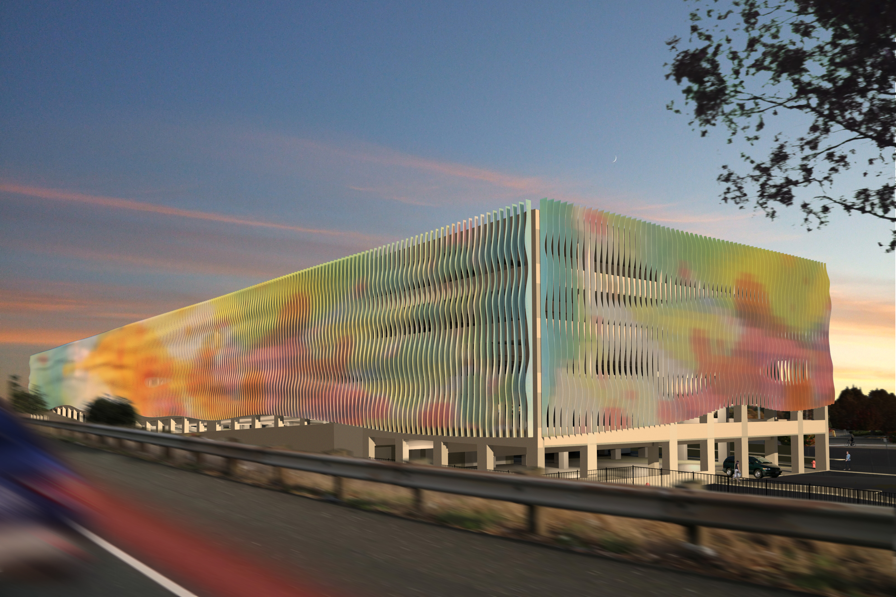 Colorful Parking Garage Will Serve Commuters In Bay Area City